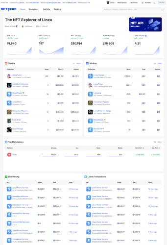 NFTScan 正式上线 Linea NFTScan 浏览器和 NFT API 数据服务