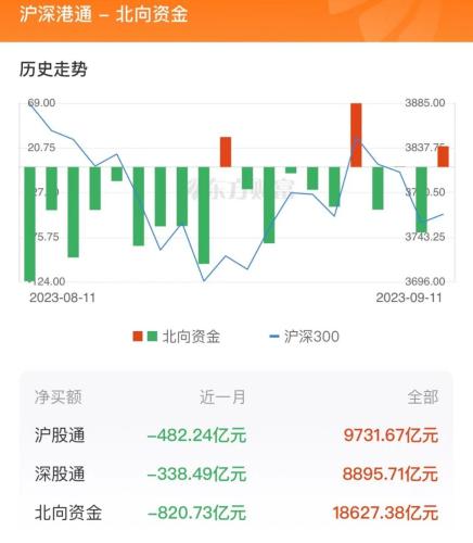 9月11日北向资金最新动向（附十大成交股）