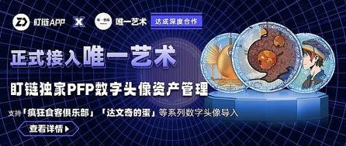 盯链联手唯一艺术| 独家支持PFP数字头像导入