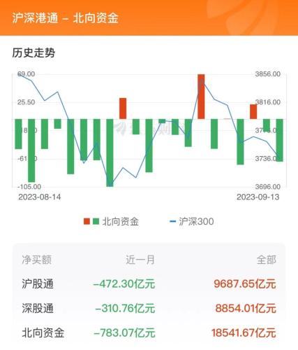 9月13日北向资金最新动向（附十大成交股）