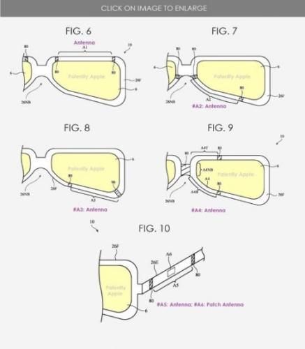 美国专利商标局公布了苹果公司的一项智能眼镜专利申请