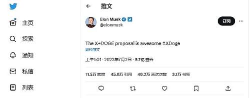 | 基于狗狗币支持者特斯拉首席执行官Elon Musk的AI技术代币X.DOGE空投