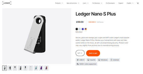 2024 年1月 Ledger Nano S Plus 加密钱包评测