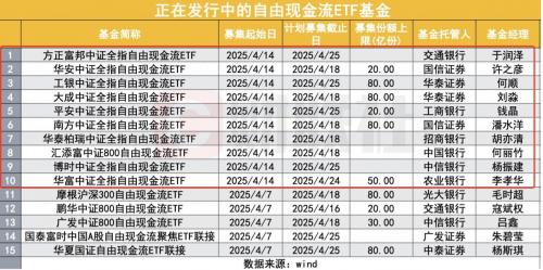 自由现金流ETF首日销售额破2亿