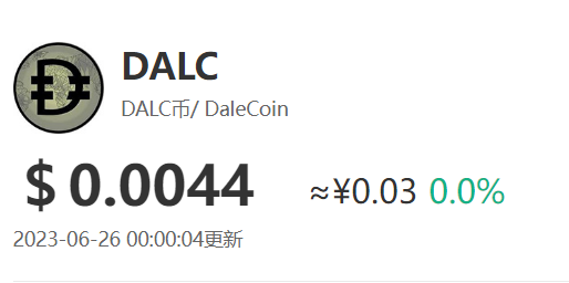 DALC币最新价格分析